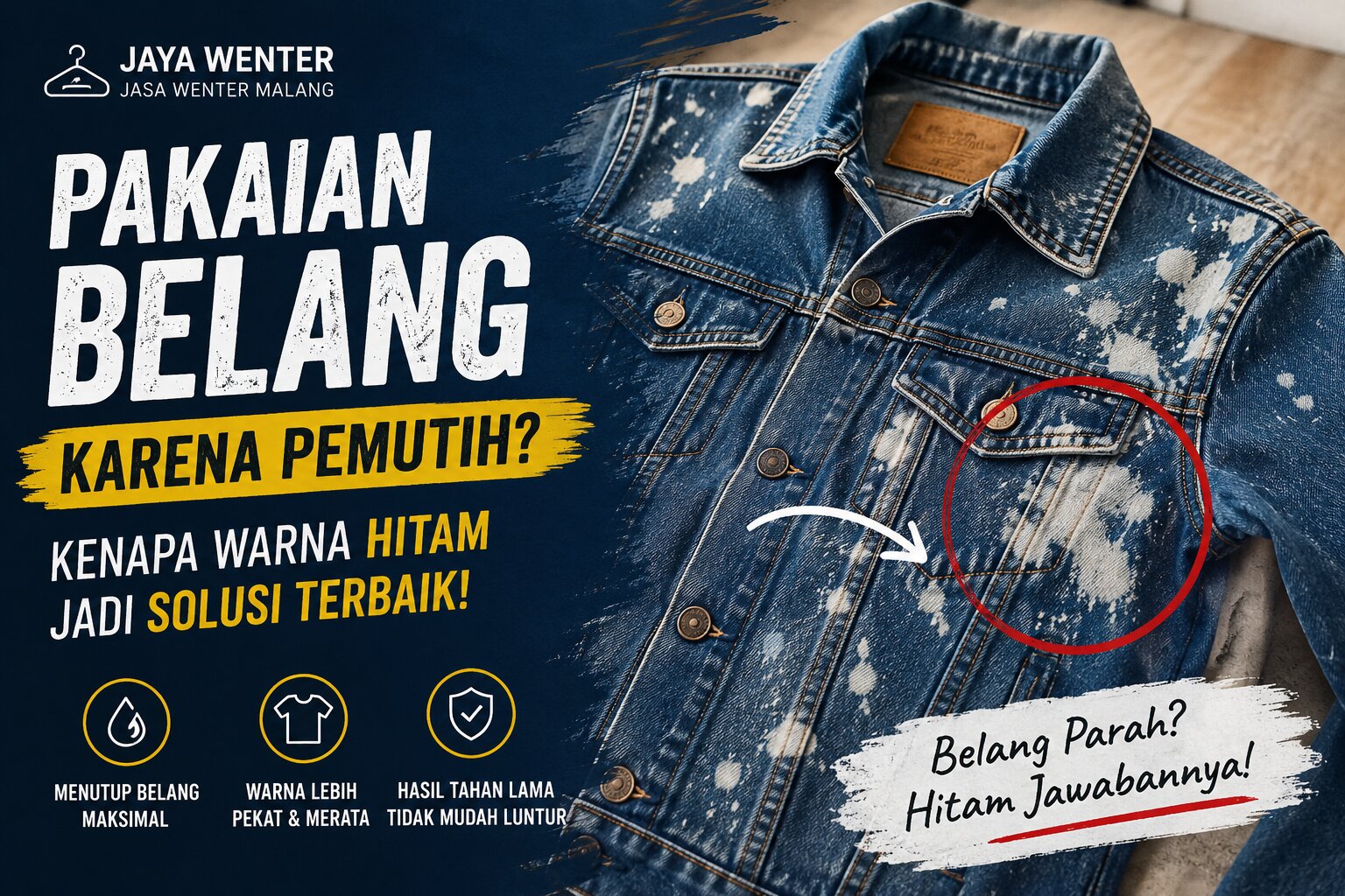 Pakaian Belang Karena Pemutih