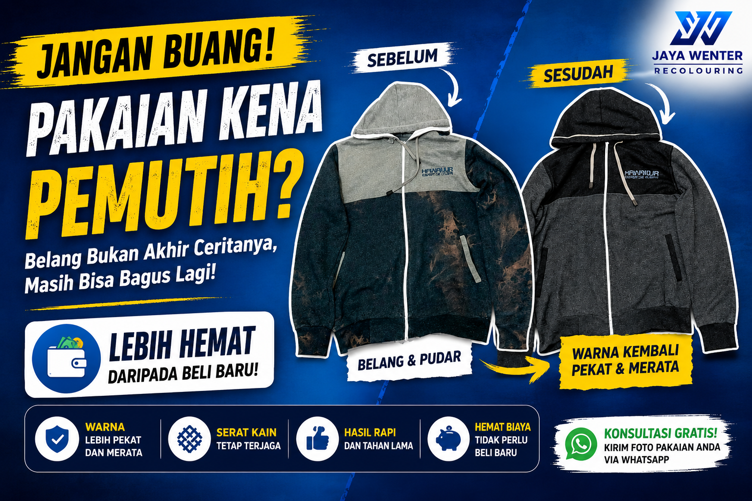 Jangan Buang Pakaian yang Kena Pemutih!