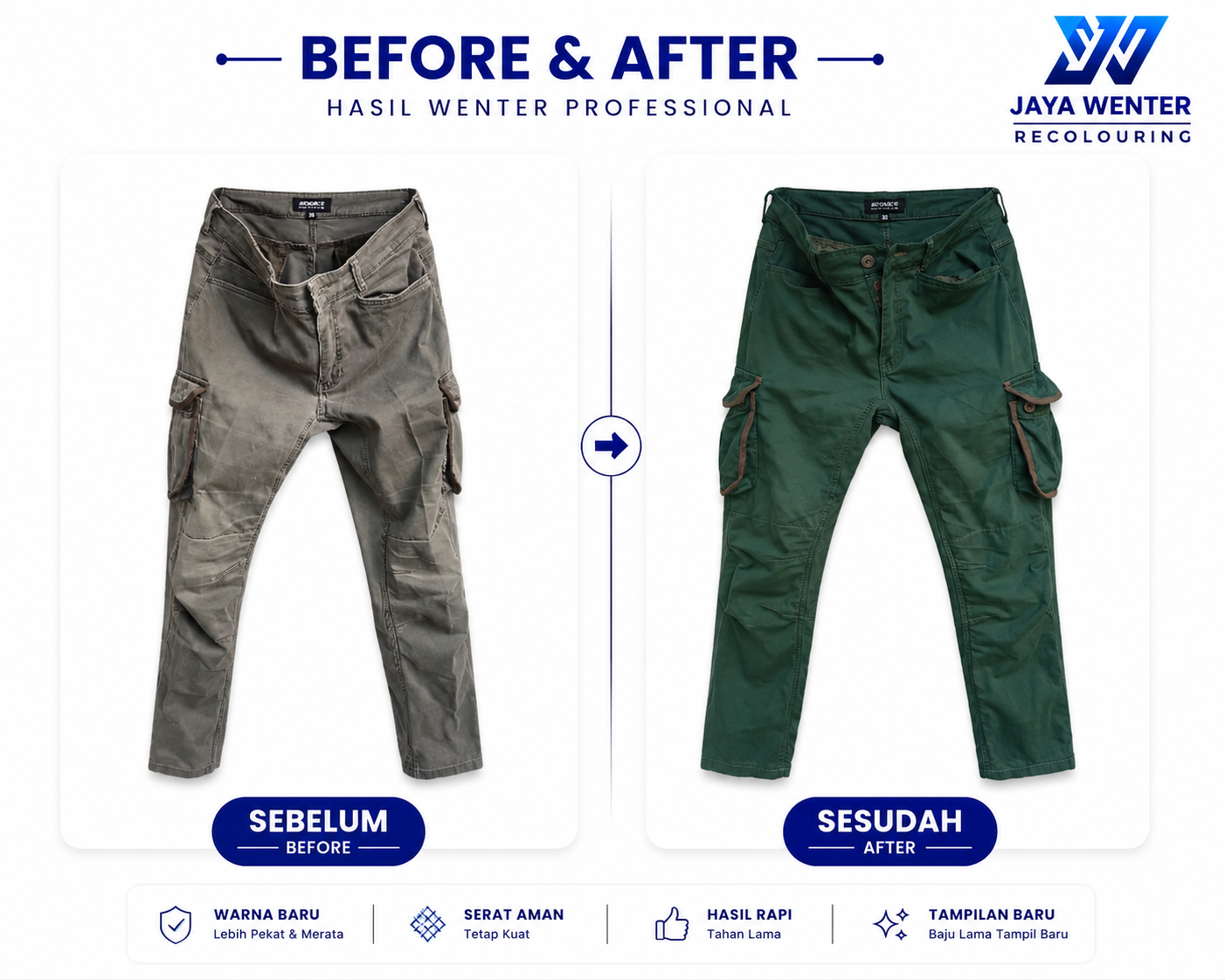 Jasa Wenter Malang Jaket Jeans Hijau